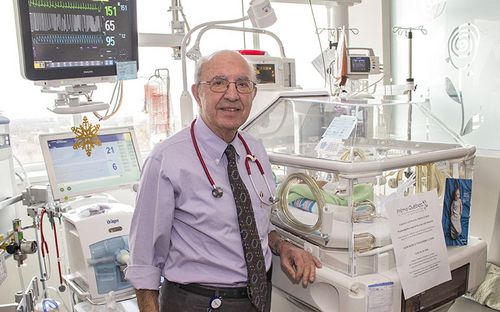 Dr. Apostolos Papageorgiou in the Neonatal Intensive Care Unit of the JGH in 2017.