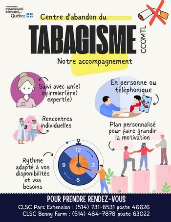 Centre d'abandon du tabac Affiche promotionnelle