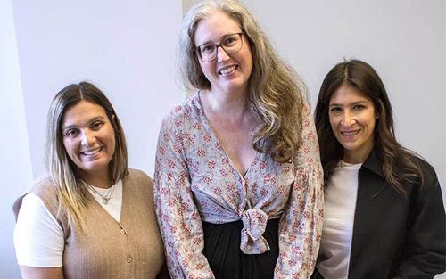 The Perinatal Loss Kit was developed by Lauren Baer- Tenenbaum (right), with support from Nadine Fava (centre) and Louna Kadoch of the  Perinatal Loss Committee.