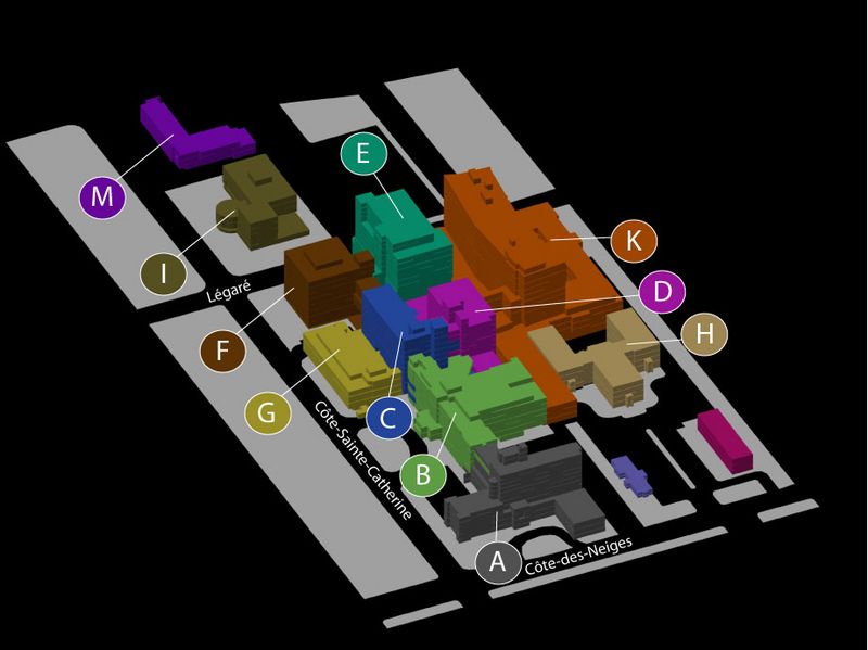 Plan de l'HGJ - Pavillons
