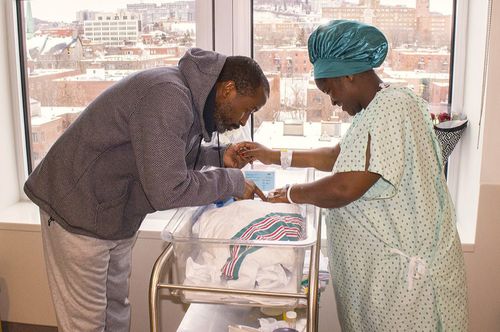 Mirene Mediefi was the first mother to be moved from the old Post-Partum Unit to the new facility.